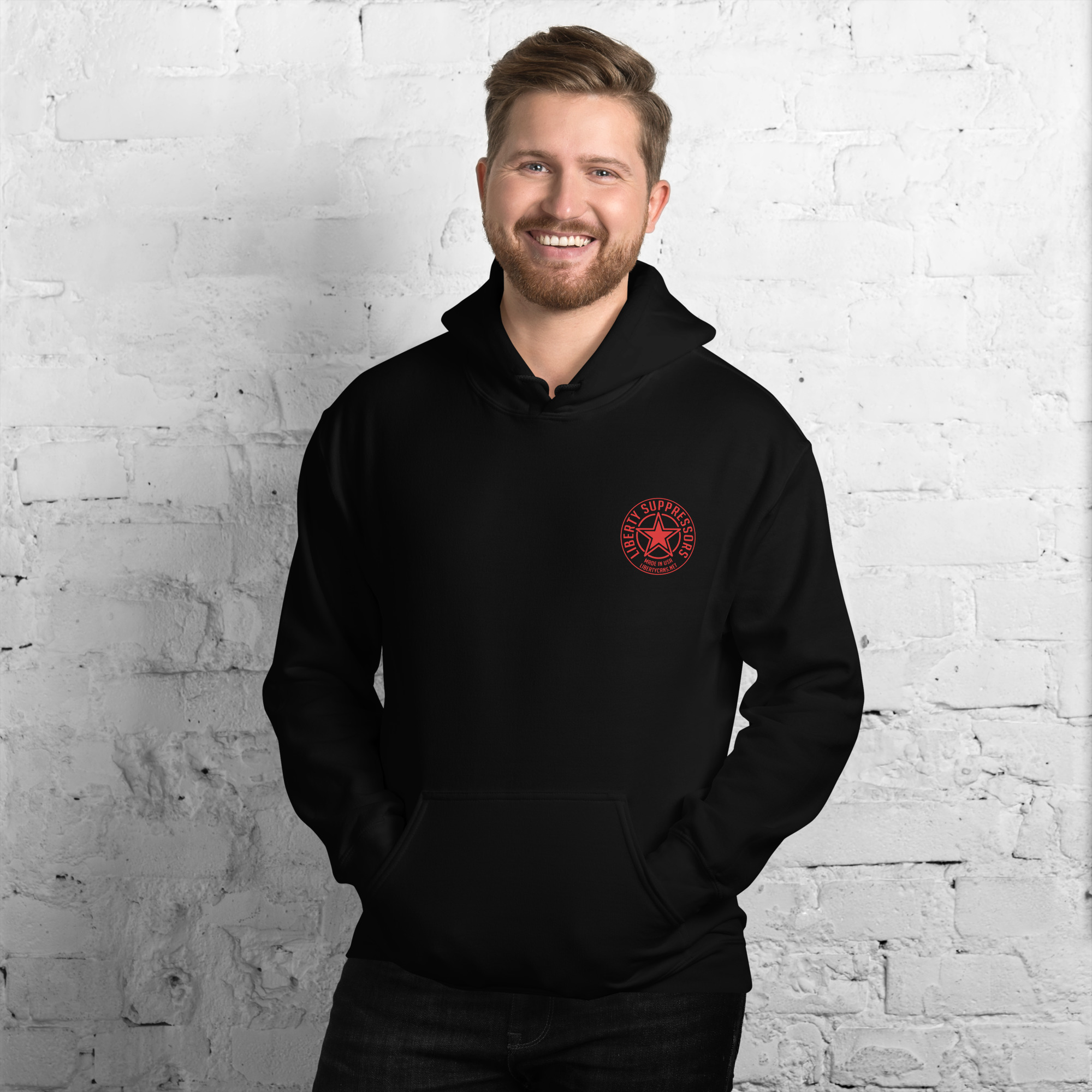 Liberty Suppressors Liberty Merch Black Hoodie felpa nera