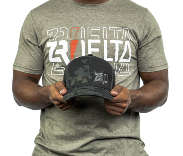 ZRO Delta Abbigliamento ZRODelta Black Multicam Trucker Hat cappellino nero