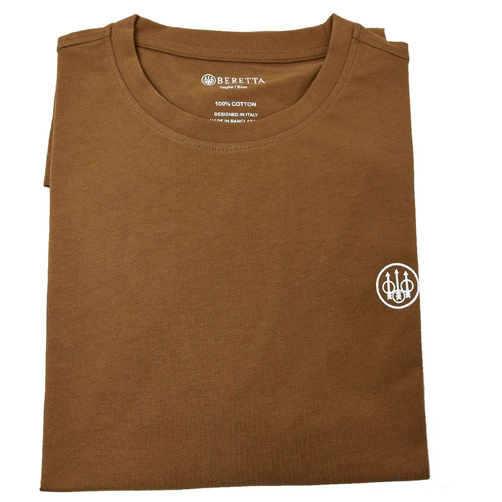 Beretta 90 Series US logo T Shirt maglietta uomo tobacco M cotone