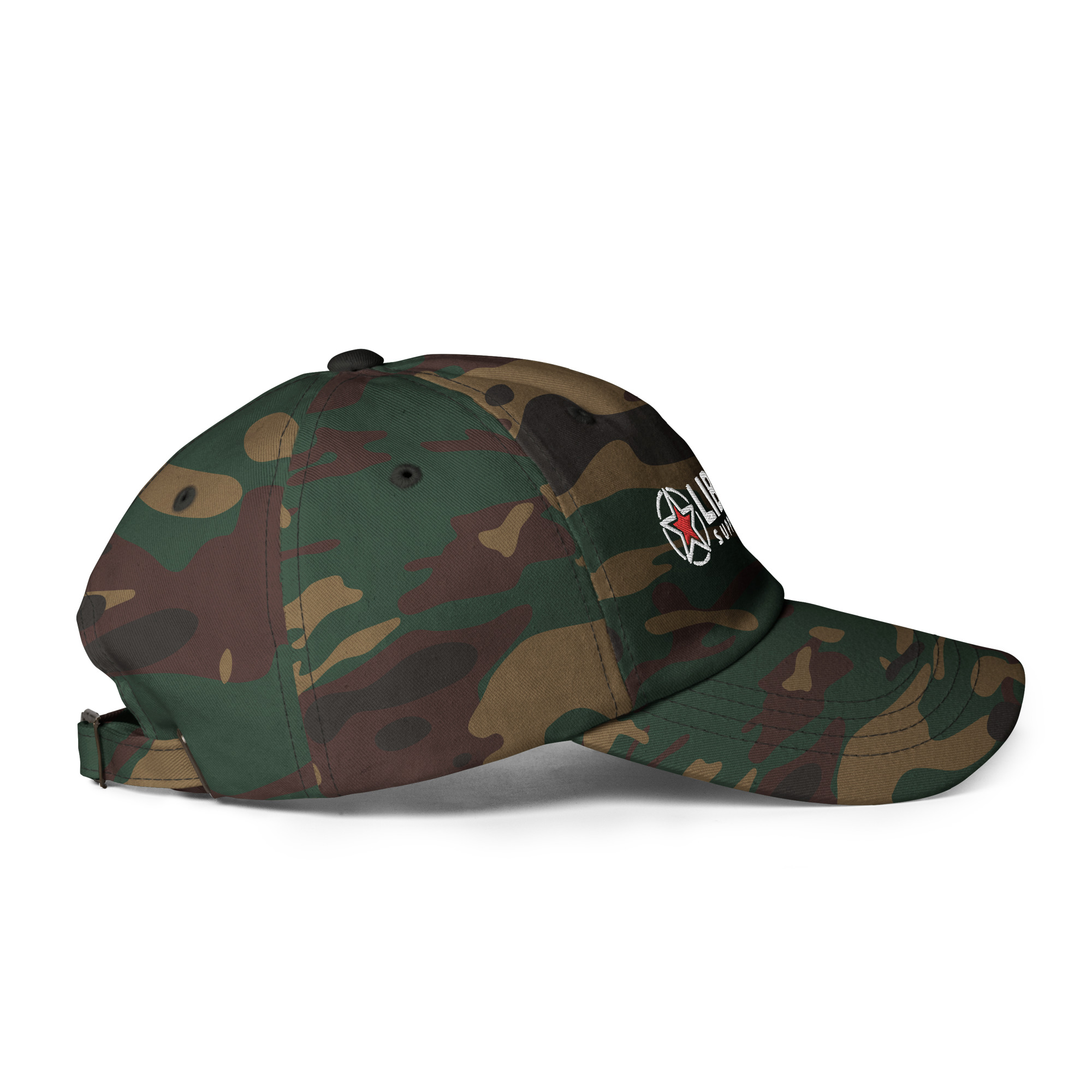 Liberty Merch Camo Hat berretto Green Camo regolabile