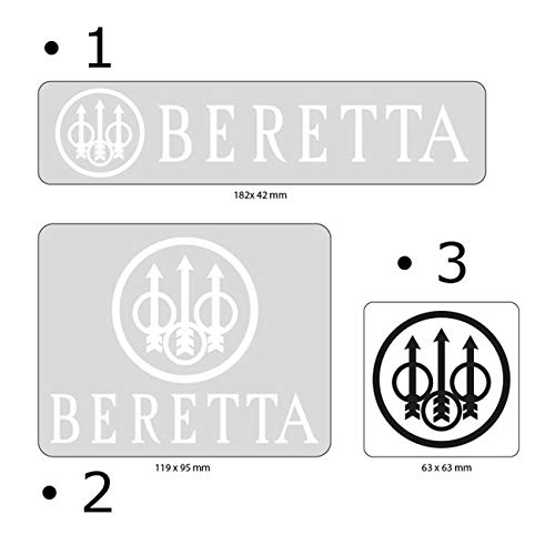 Beretta 90 Series adesivi logo set da 3 pezzi trasparenti