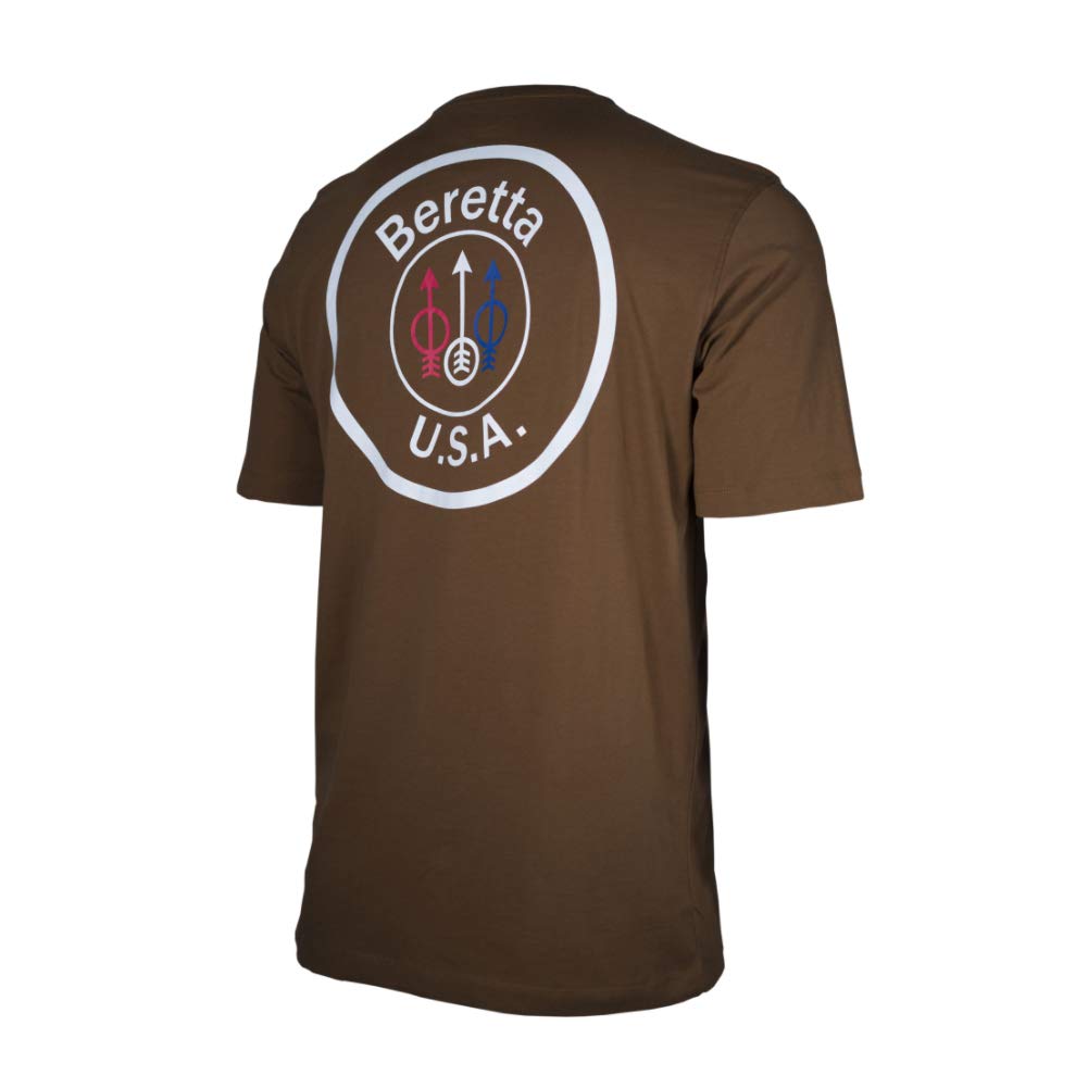 Beretta 90 Series US logo T Shirt maglietta uomo tobacco M cotone