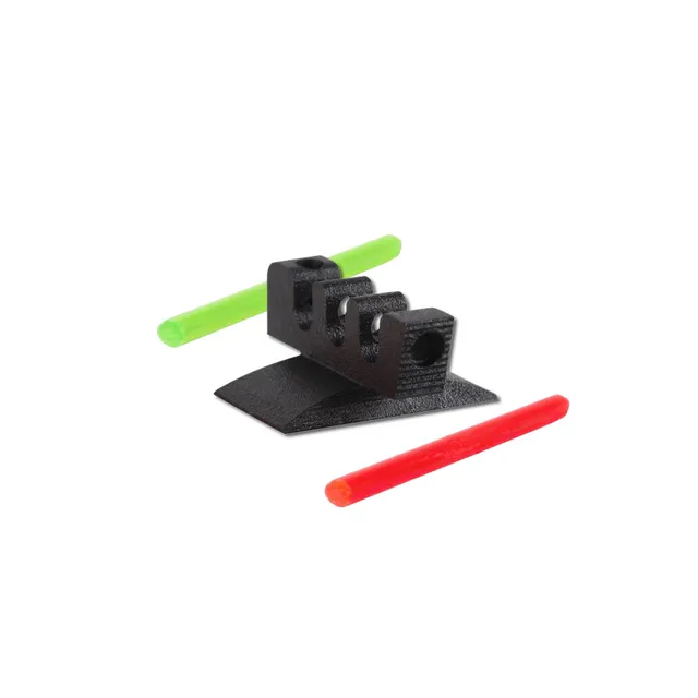 Dlask Arms 1911 Parts 1911 mirino fibra ottica base sagomata inserti rosso e verde