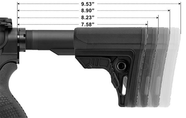 UTG S4 Pro Model 4 calcio AR-15 4 posizioni nero