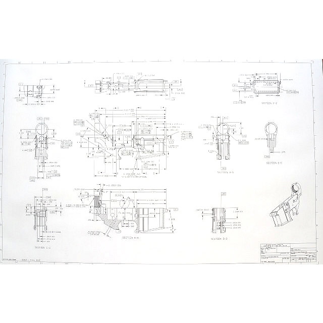 Dlask Arms Tools Blueprint AR-15/M-16 Lower/Upper poster 24×36″ impermeabile