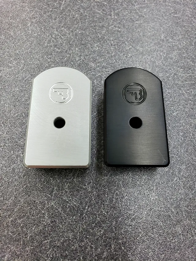 Dlask Arms CZ Custom & Accessories CNC Base Plates for CZ SP-01 18-Rd Magazines, Black or Silver piastre caricatore