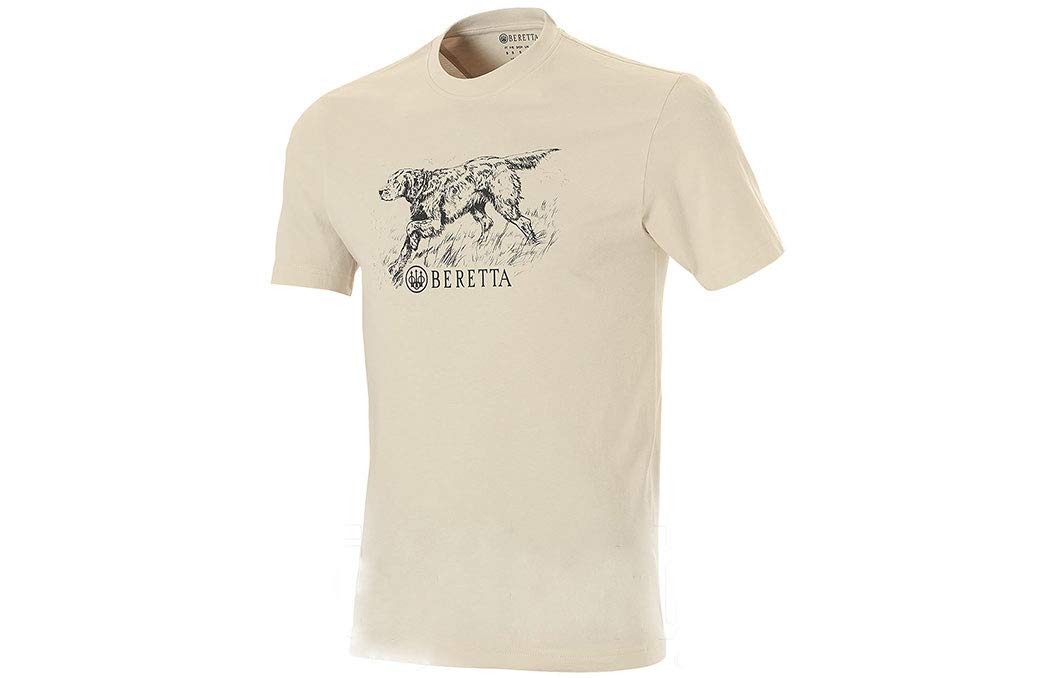 Beretta A400 Series T Shirt Engraving Setter T-shirt beige uomo