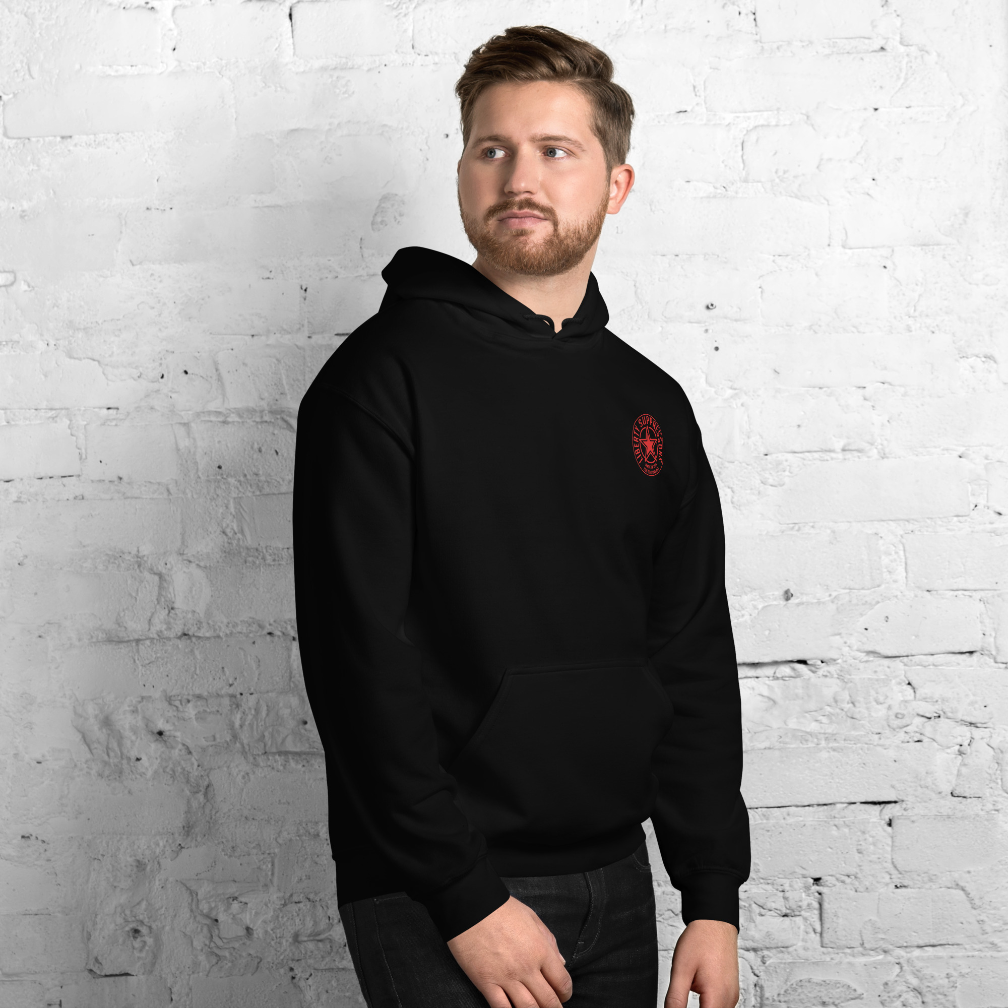 Liberty Suppressors Liberty Merch Black Hoodie felpa nera