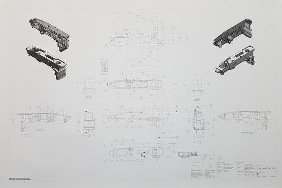 Dlask Arms Tools Blueprint 24×36 AR-15/M-16 Lower / Upper poster impermeabile