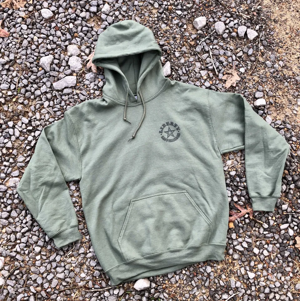 Liberty Suppressors Liberty Merch Swag – Liberty Hoodie OD Green Sweatshirt felpa verde