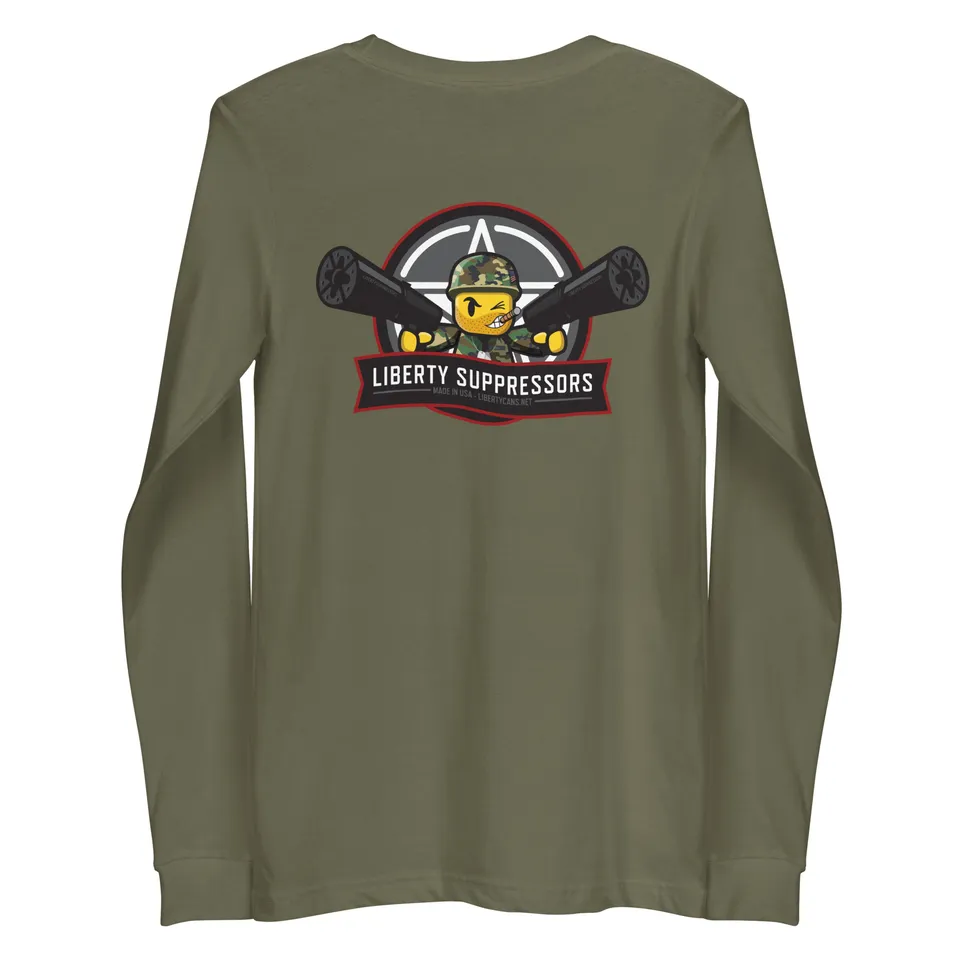 Liberty Suppressors Liberty Merch Long Sleeve Lego Man Tshirt manica lunga in cotone