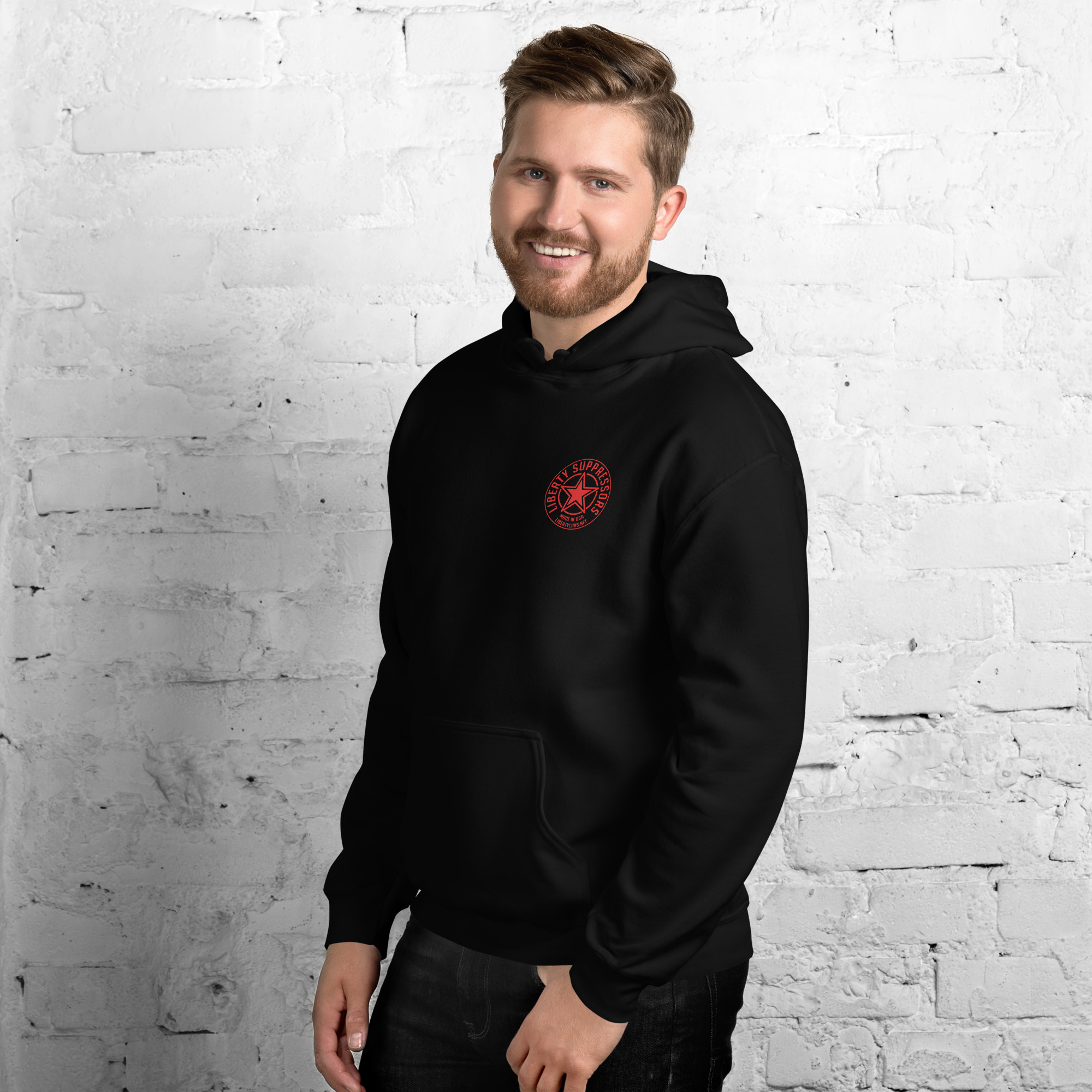 Liberty Suppressors Liberty Merch Black Hoodie felpa nera