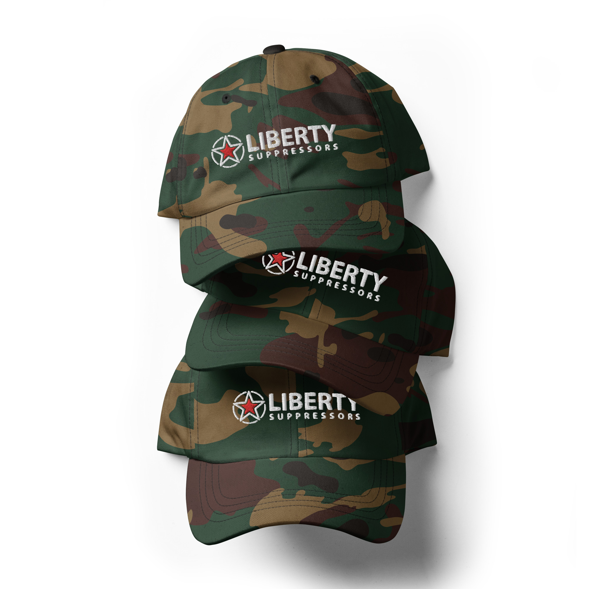 Liberty Merch Camo Hat berretto Green Camo regolabile