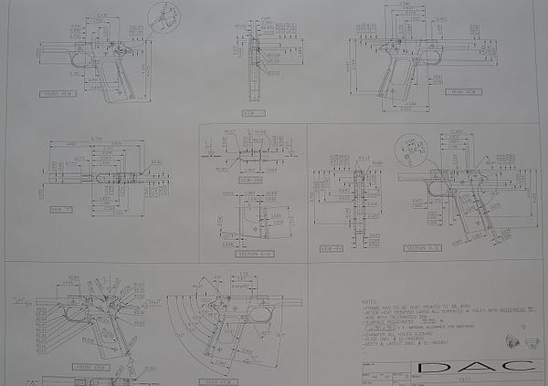 Dlask Arms Tools Blueprint 24×36 AR-15/M-16 Lower / Upper poster impermeabile