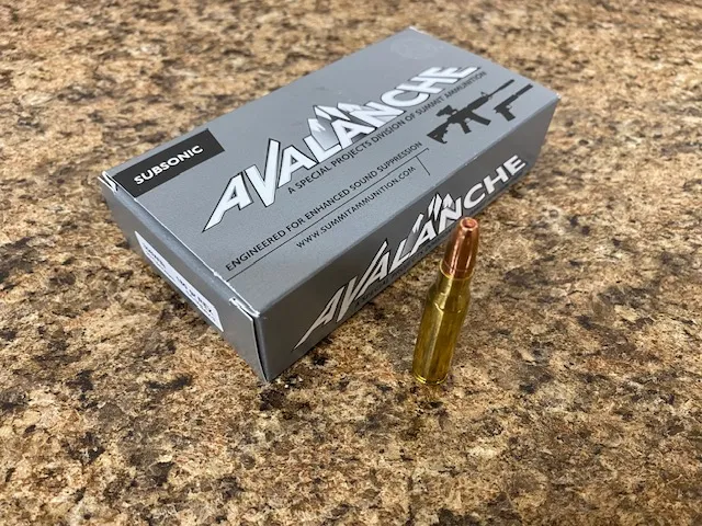 Summit Ammo Avalanche .308 Win 180gr Maker Rex munizioni 20 colpi subsoniche