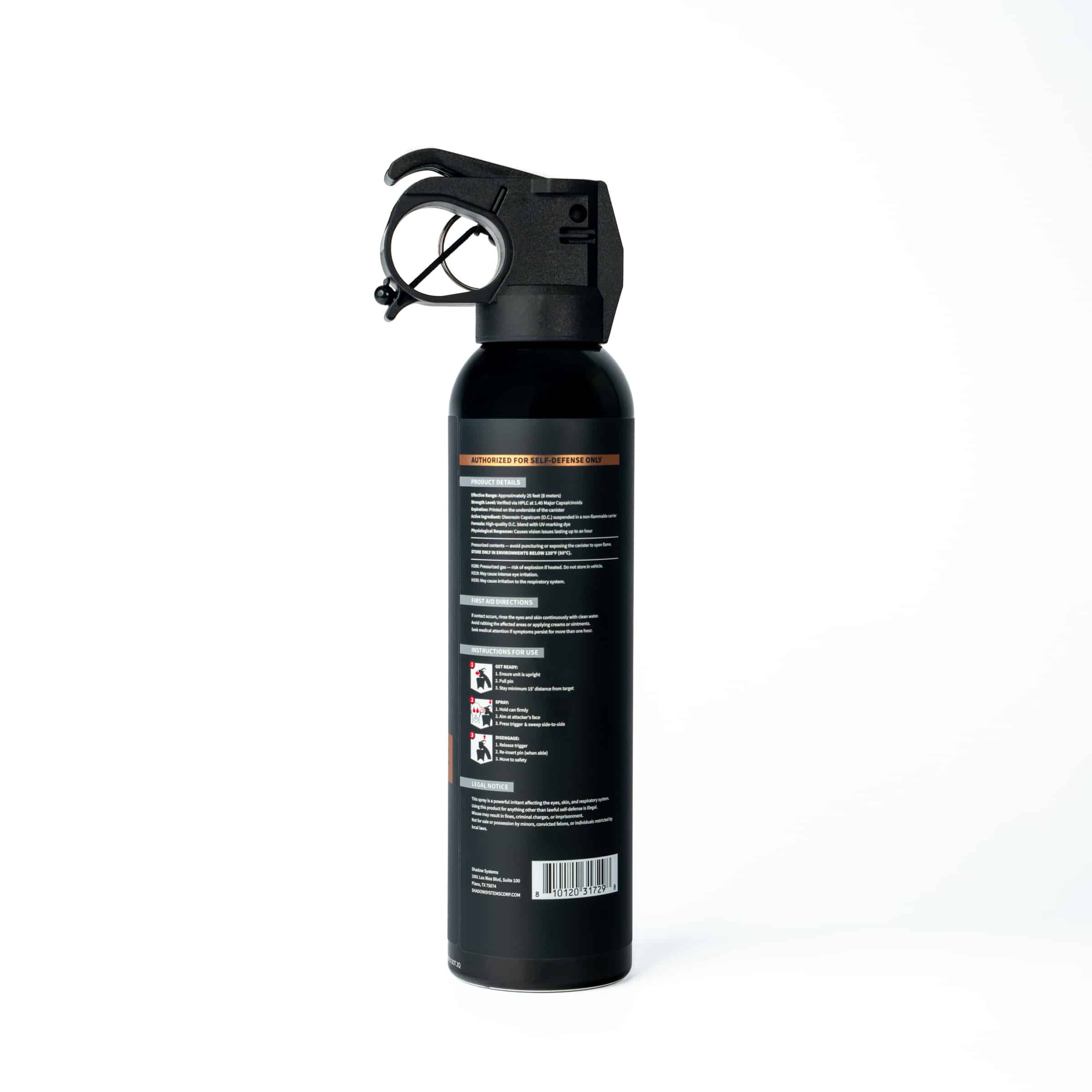 Shadow Systems NL-3 Non-Lethal Pepper Spray spray al peperoncino 9,2 oz gittata 20 piedi